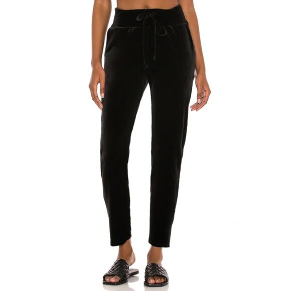 Commando Black Velvet Drawstring Jogger Pants Size S NWT - Picture 1 of 3